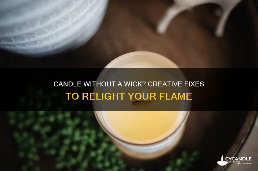 what to do if a candle has no wick