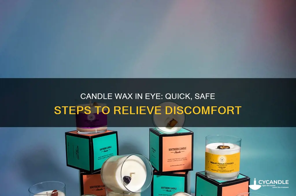 what to do if candle wax gets in your eye