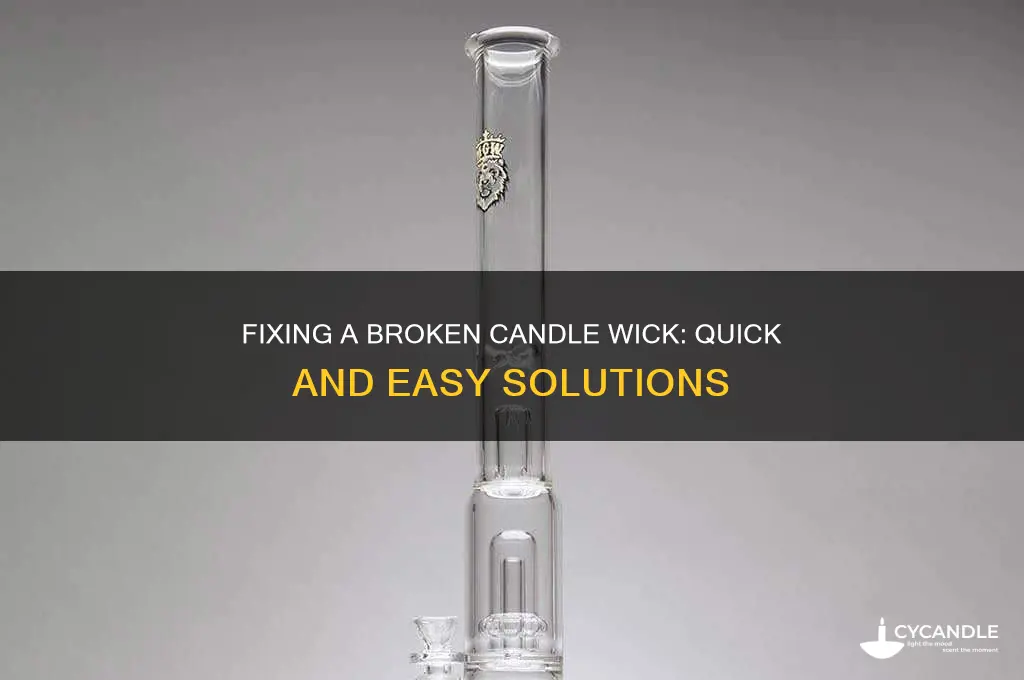 what to do if candle wick breaks
