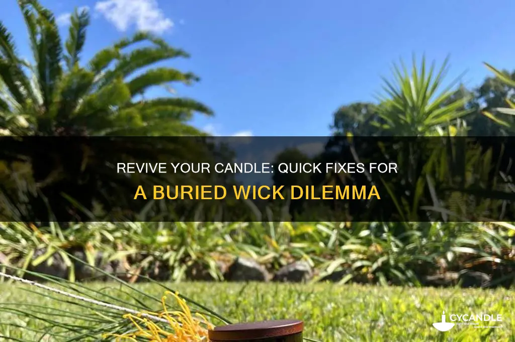 what to do if candle wick is buried
