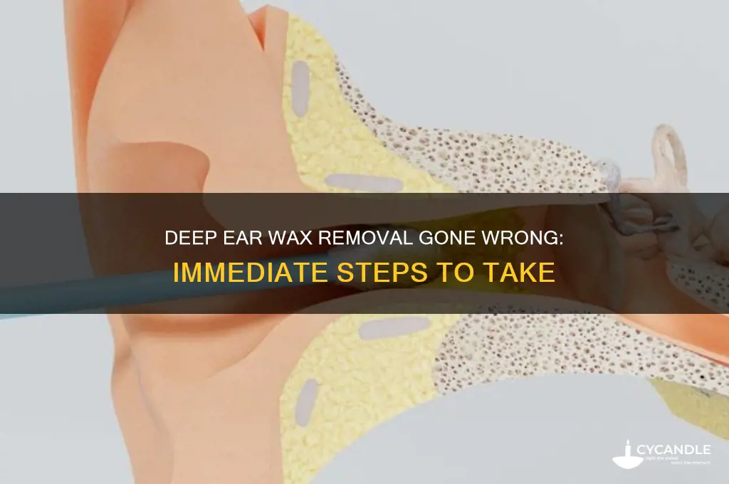what to do if ear wax removal goes too deep