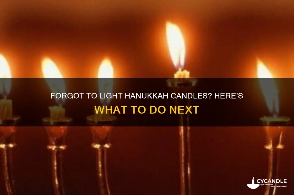 what to do if one forgot to light hanukkah candles