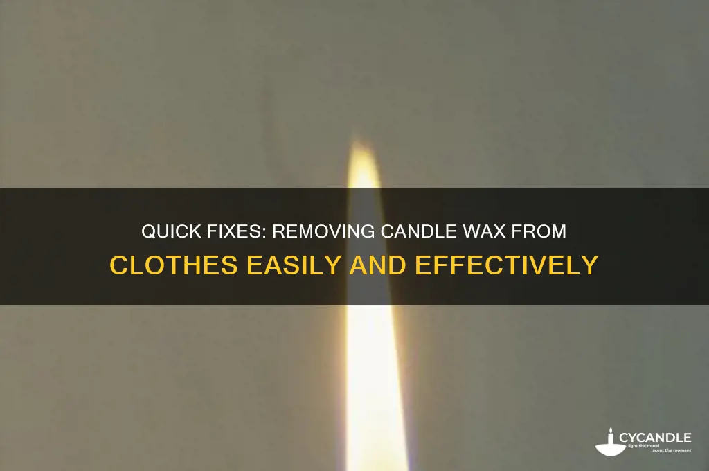 what to do if you get candle wax on clothes