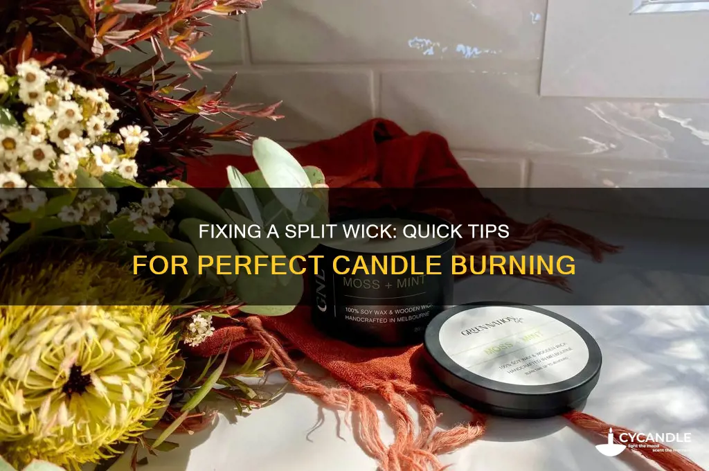 what to do when a candles wick splits