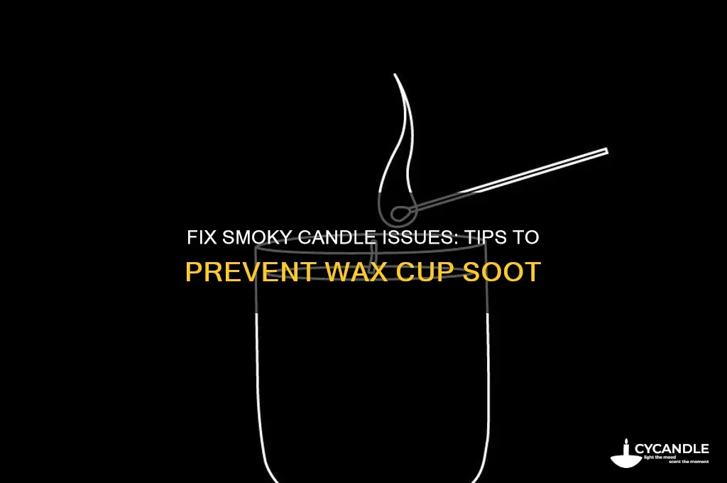 what to do when candle burns smokes cup