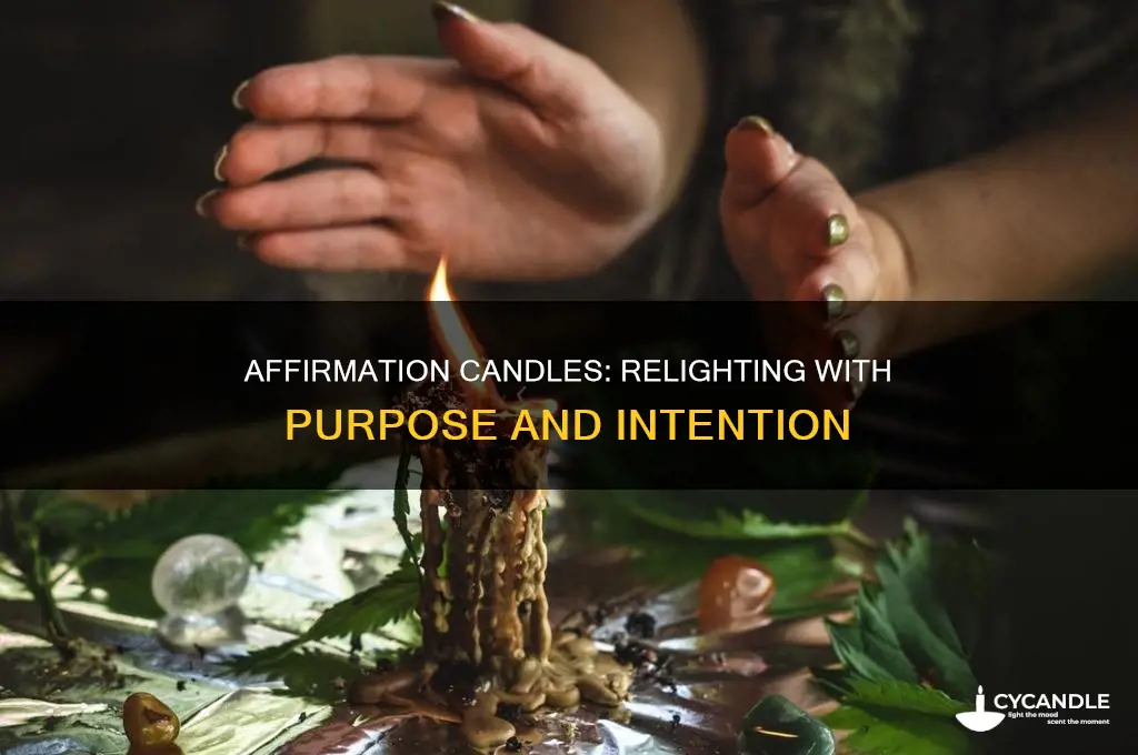what to do when relighting affirmation candles