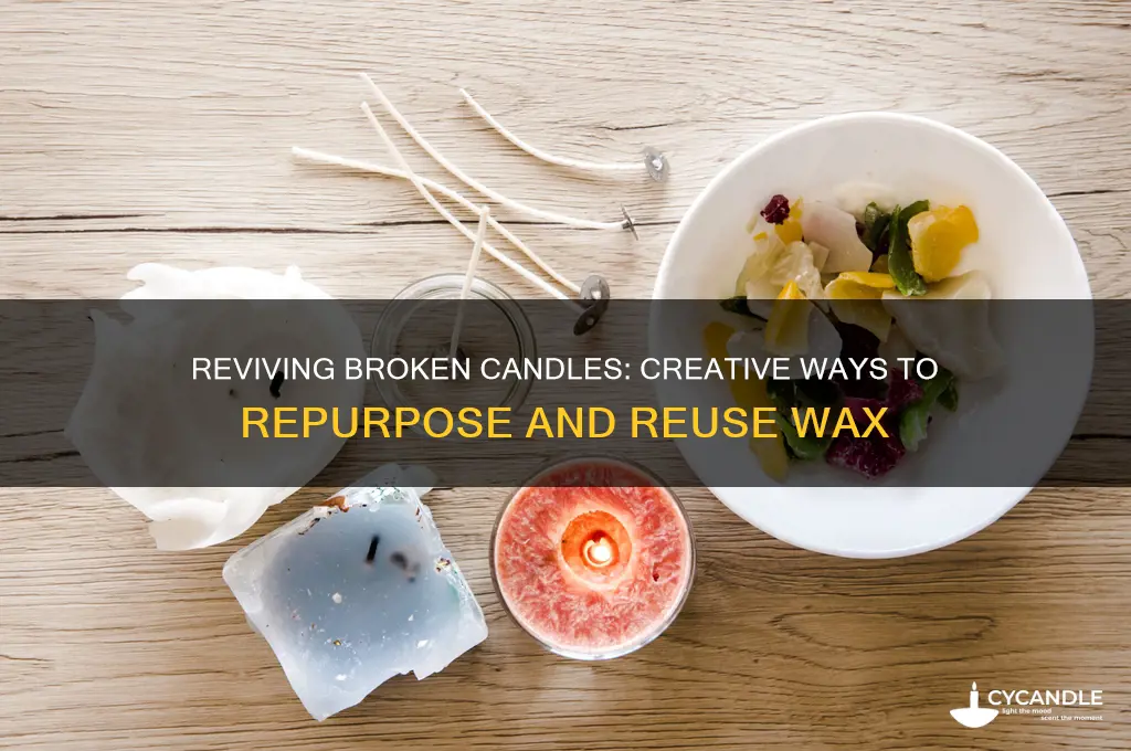 what to do with broken candle can it be used