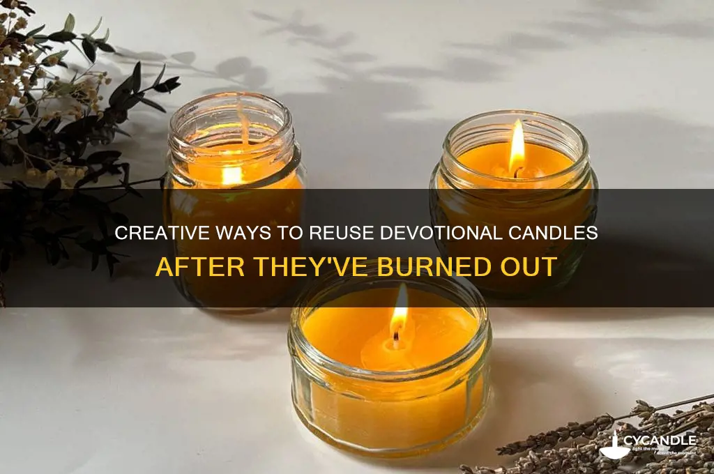 what to do with divotional candle after reading