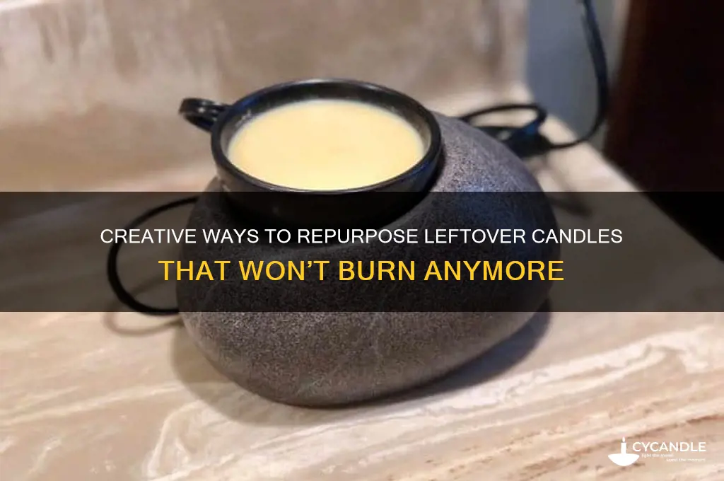 what to do with left ovet candle that wont burn