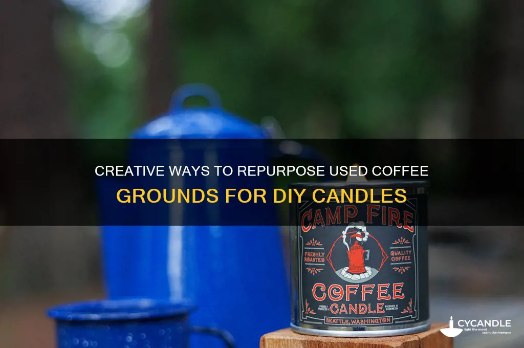 what to do with used coffee grounds candles
