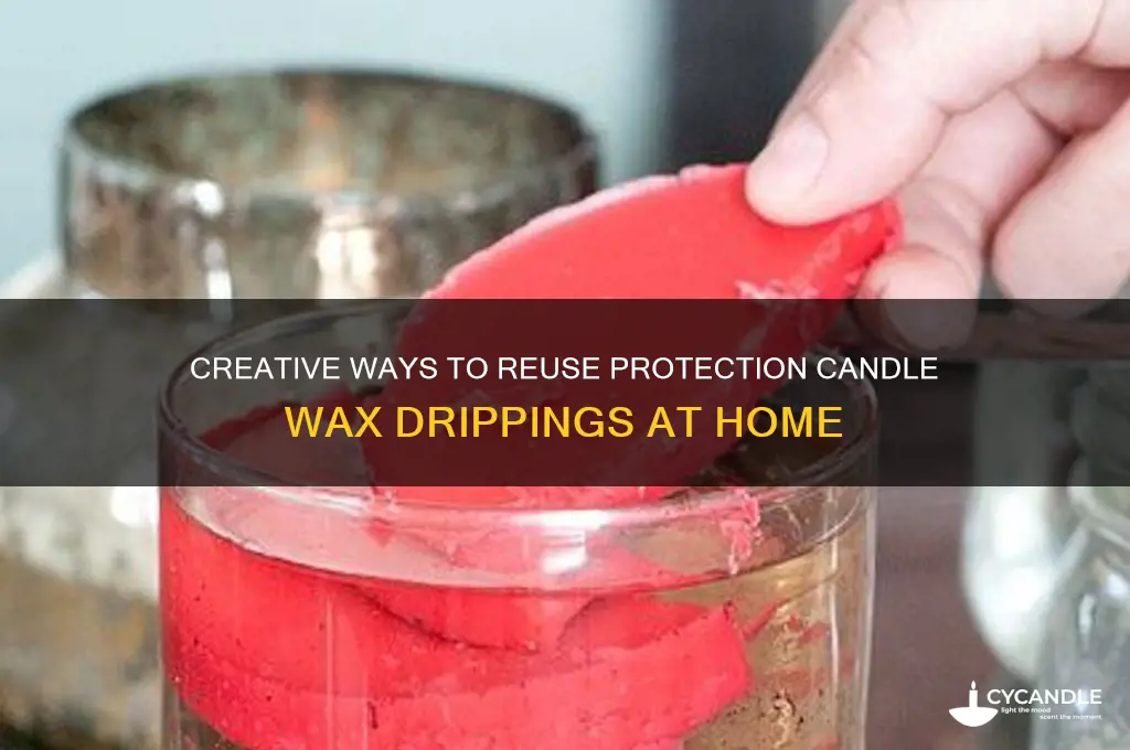 what to do with wax drippings from a protection candle