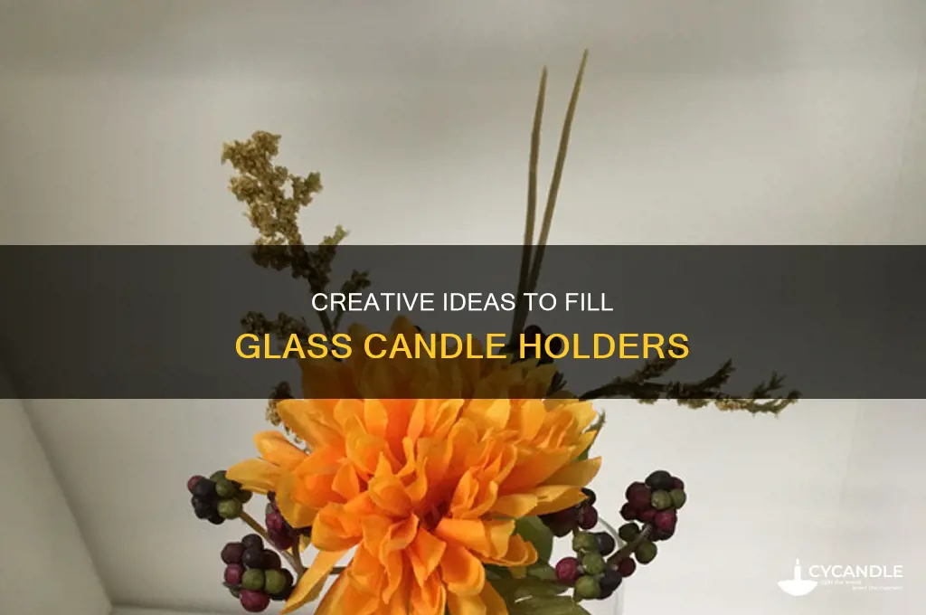 what to fill a glass candle holder with