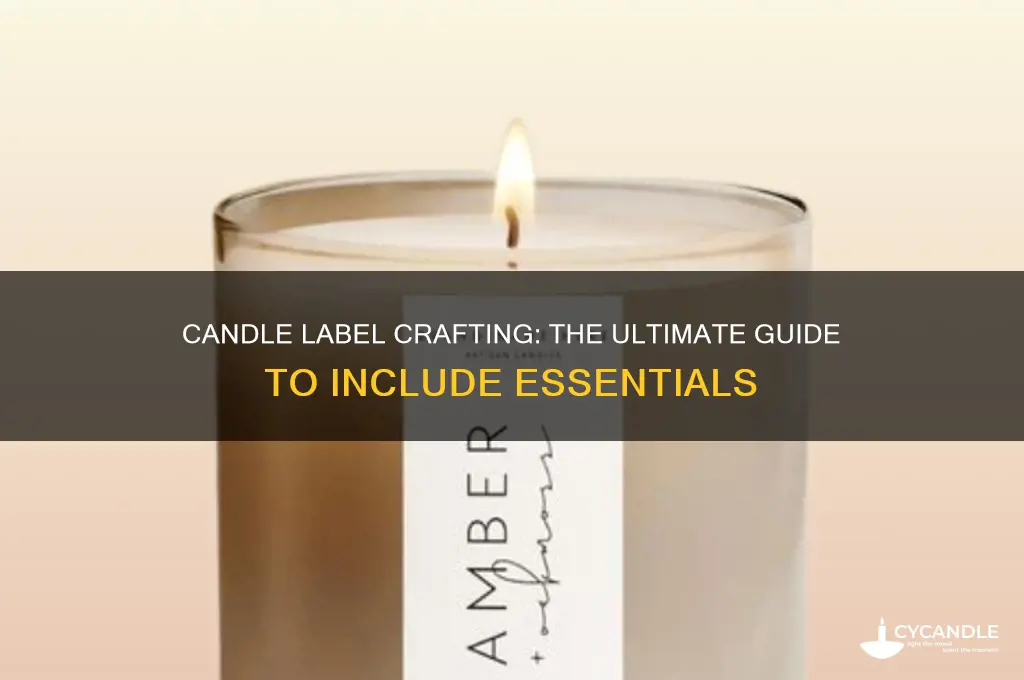 what to include on a candle label craftserver