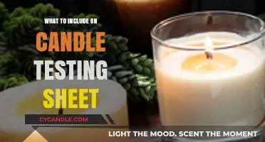 Candle Testing Sheets: Key Elements to Include