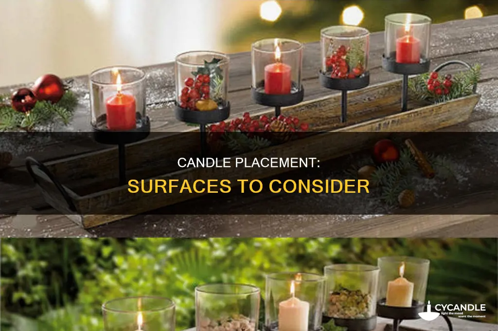 what to place a candle on