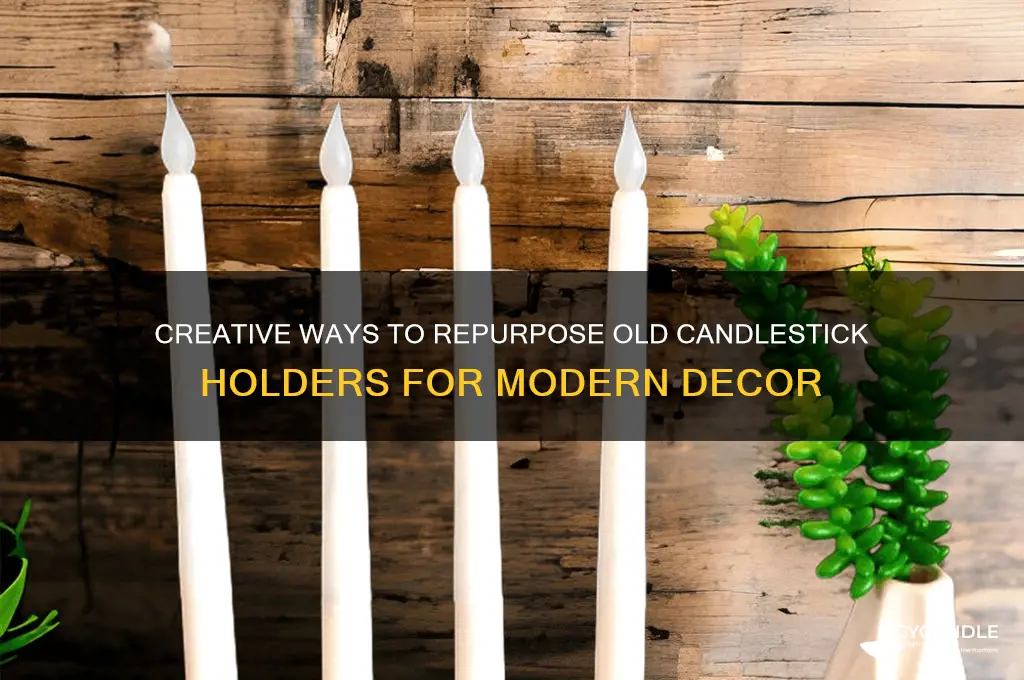 what to put in old candle stick holders