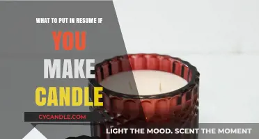 Crafting a Resume: Highlighting Candle-Making Skills for Job Success