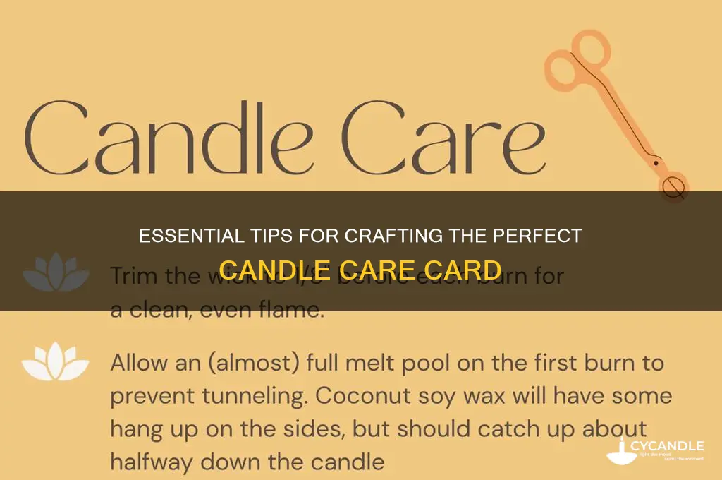 what to put on candle care card