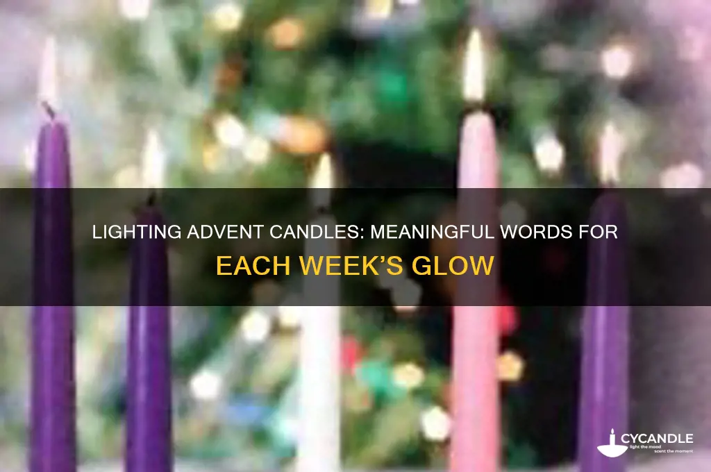 what to say as you light each advent candle