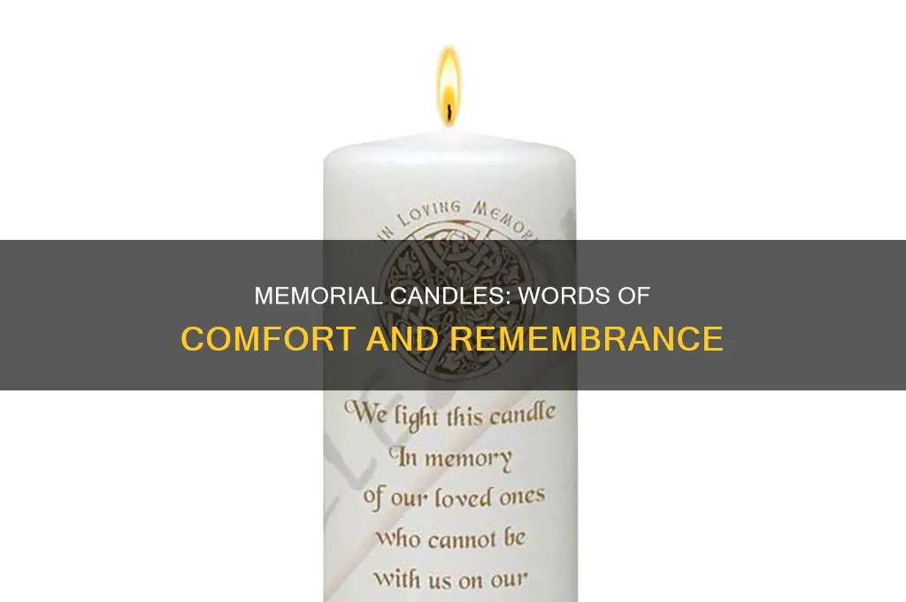 what to say for a memorial candle