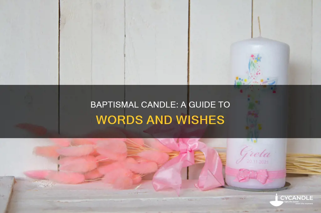 what to say when giving the baptismal candle