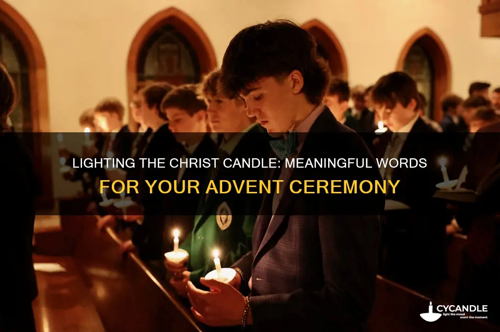 what to say when lighting the christ candle