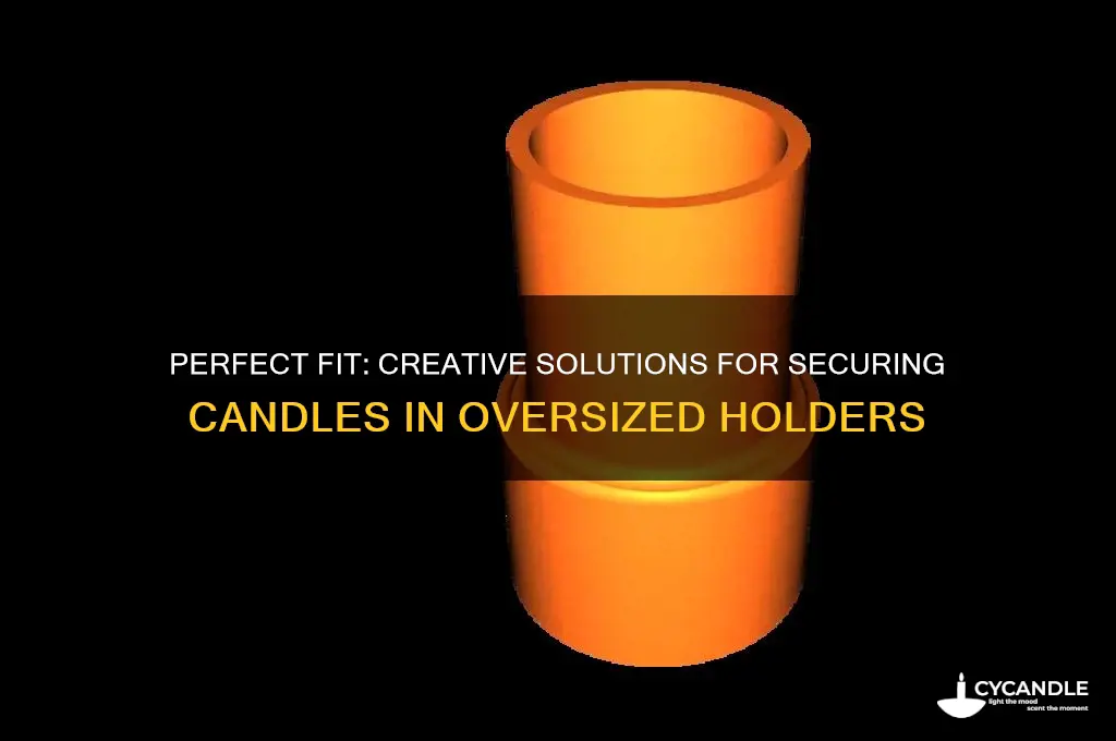 what to use to hold candle in holder too large