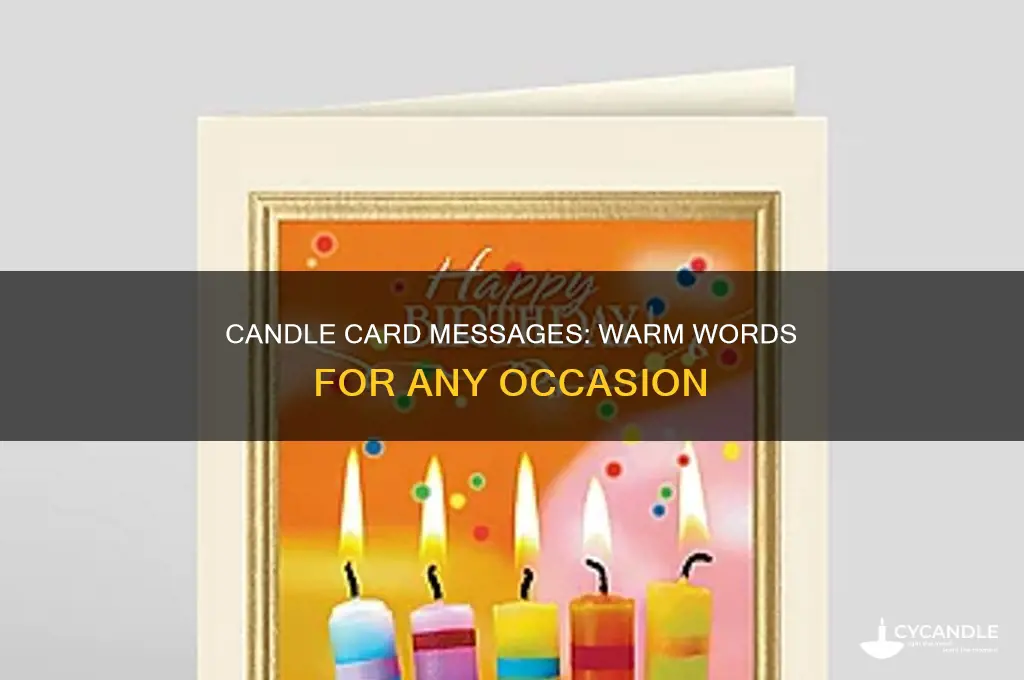 what to write in a card with a candle