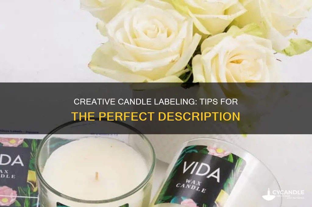 what to write on a candle label