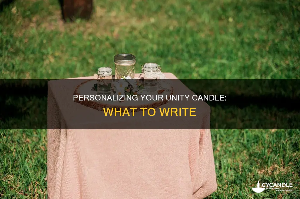 what to write on unity candle