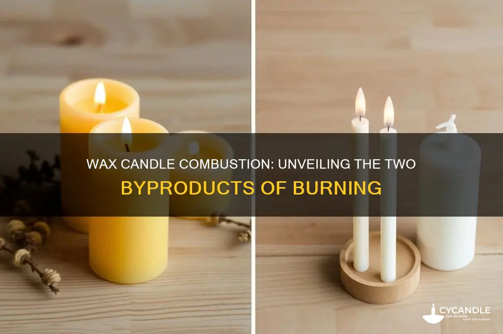 what two substances are produced when a wax candle burns