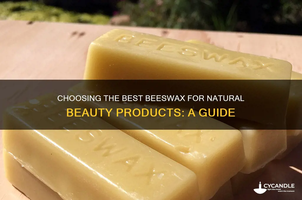 what type of beeswax is best for beauty products