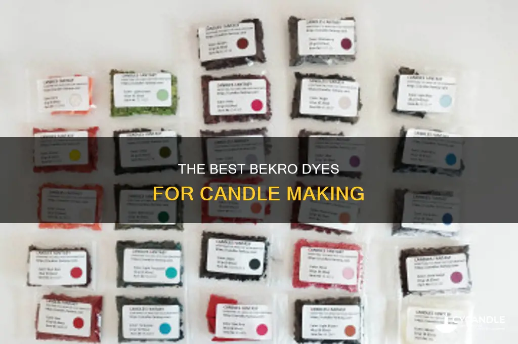 what type of bekro dyes for candles