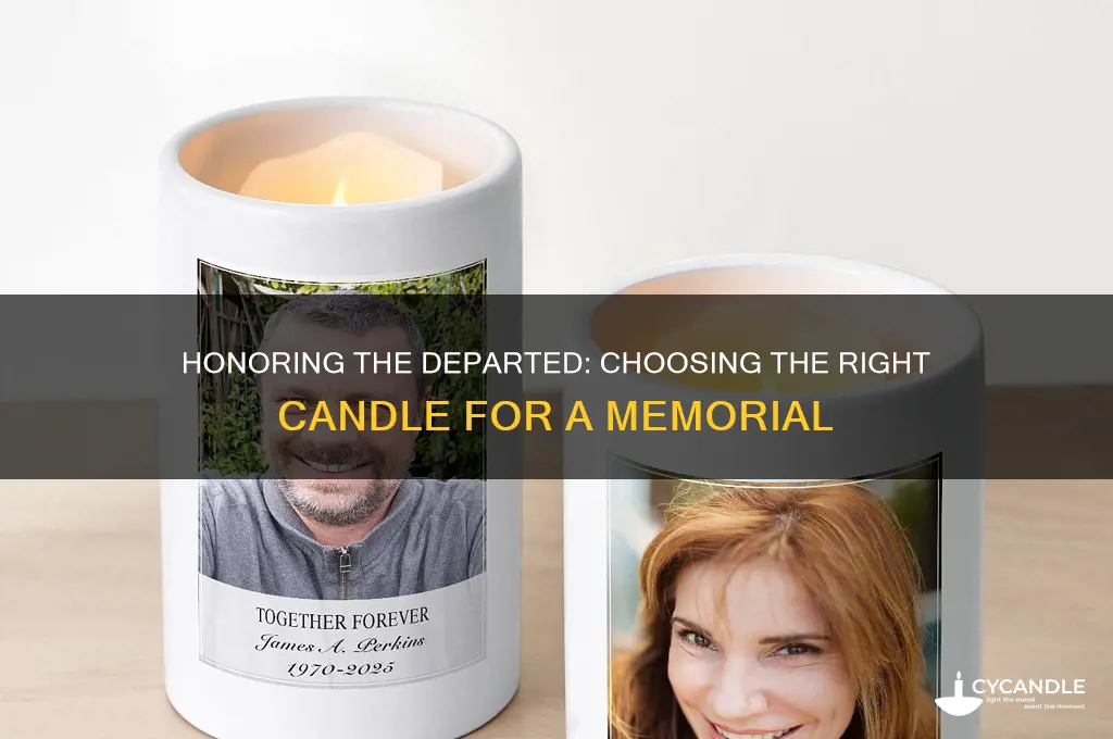 what type of candle should i light when someone dies