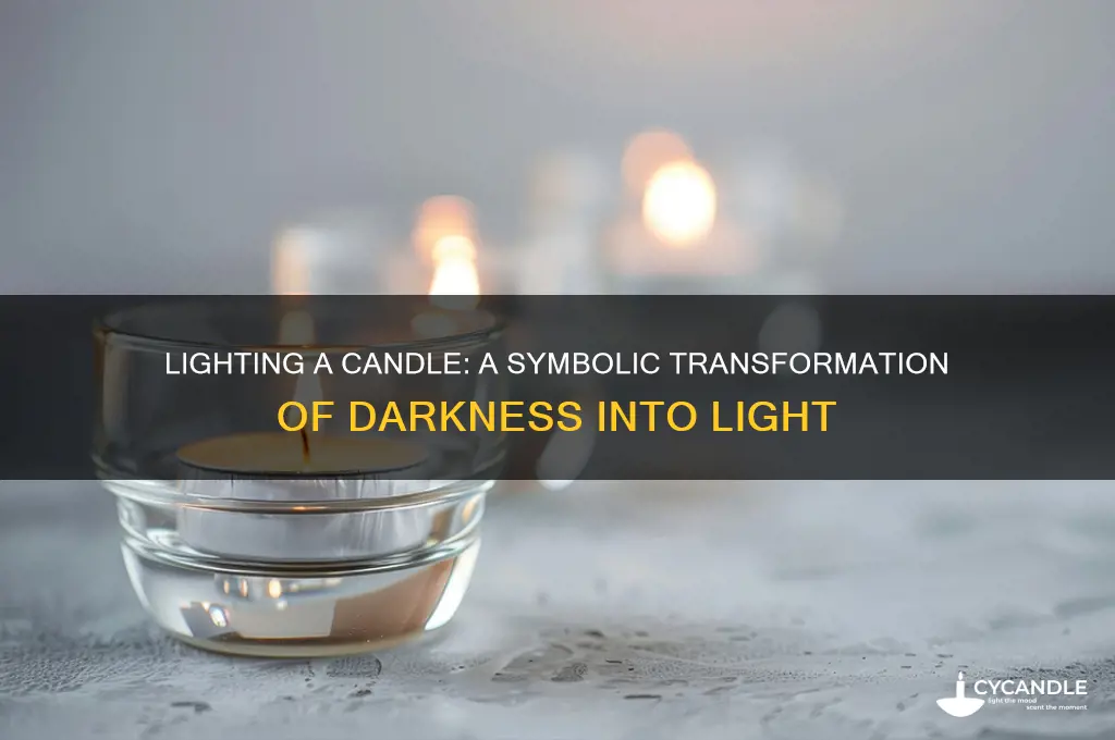 what type of transformation is lighting a candle