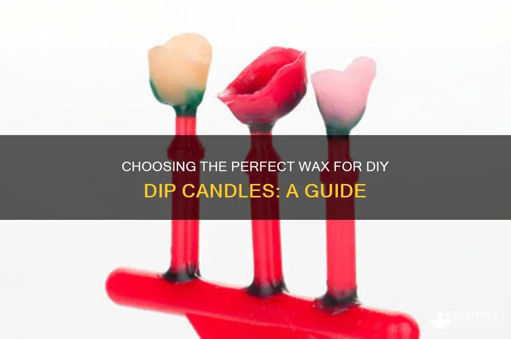 what type of wax to make dip candles