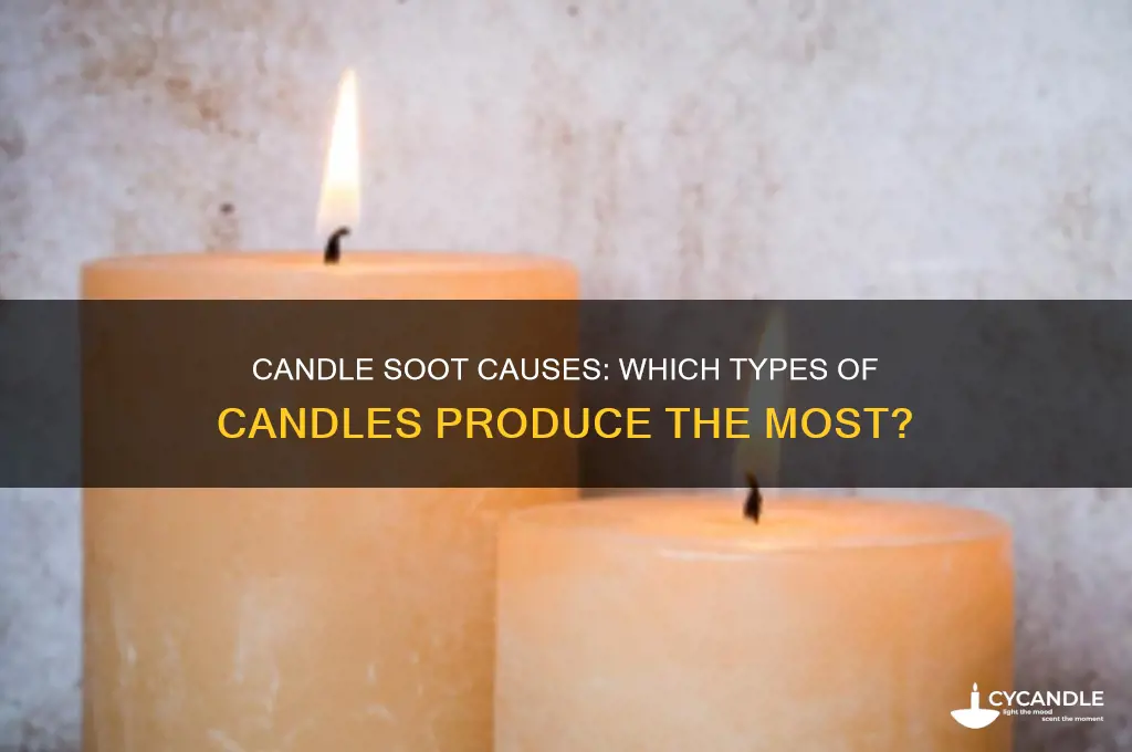 what types of candels make candle soot