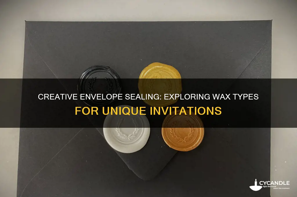 what types of wax can use use on envolopes