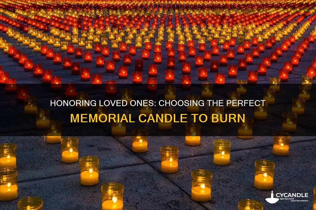 what typevof candle to burn in memory of deceased