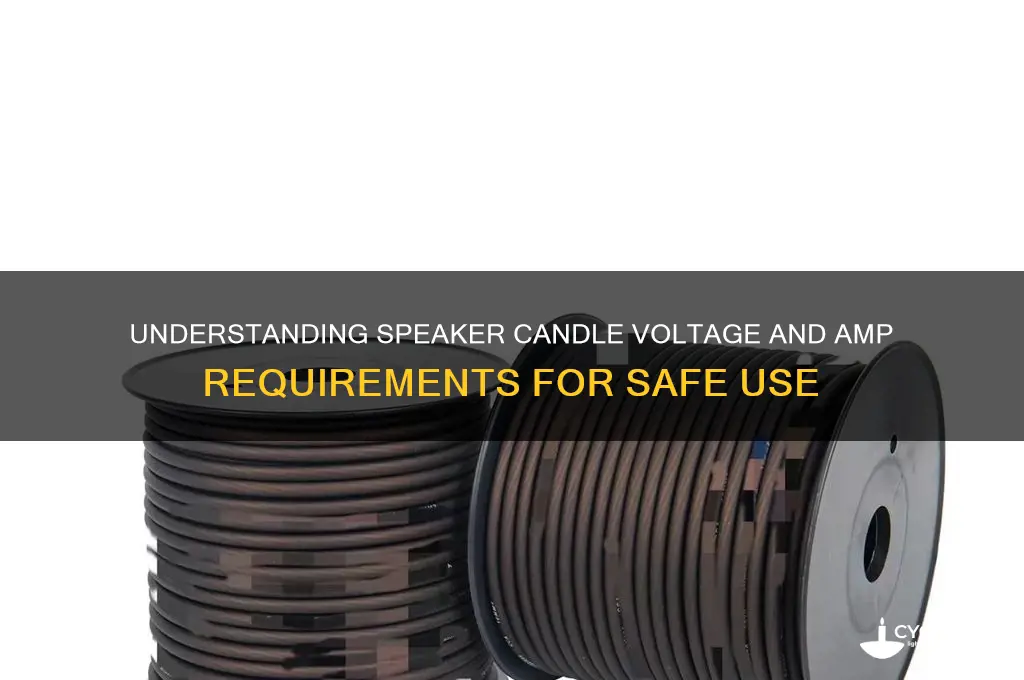 what voltage and amp can my speaker candle