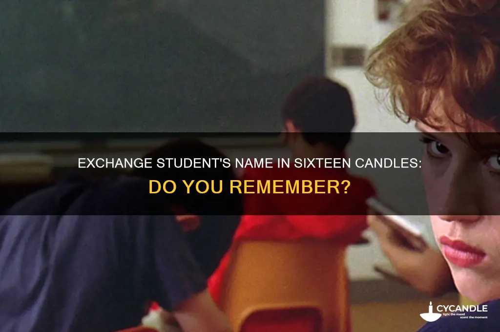 what was the exchange student name in sixteen candles
