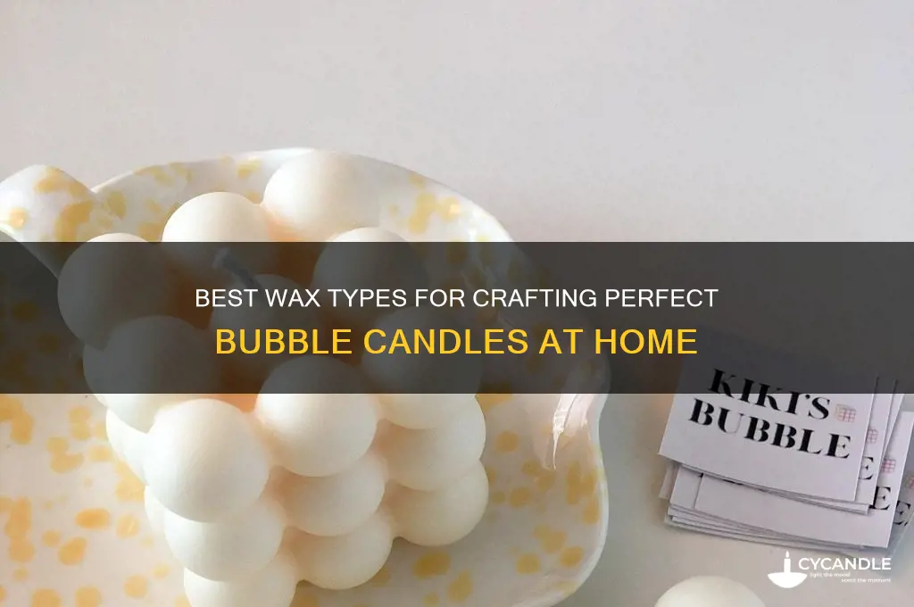 what wax to use for bubble candles