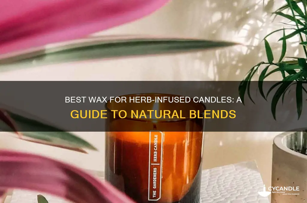 what wax to use for candles with dried herbs