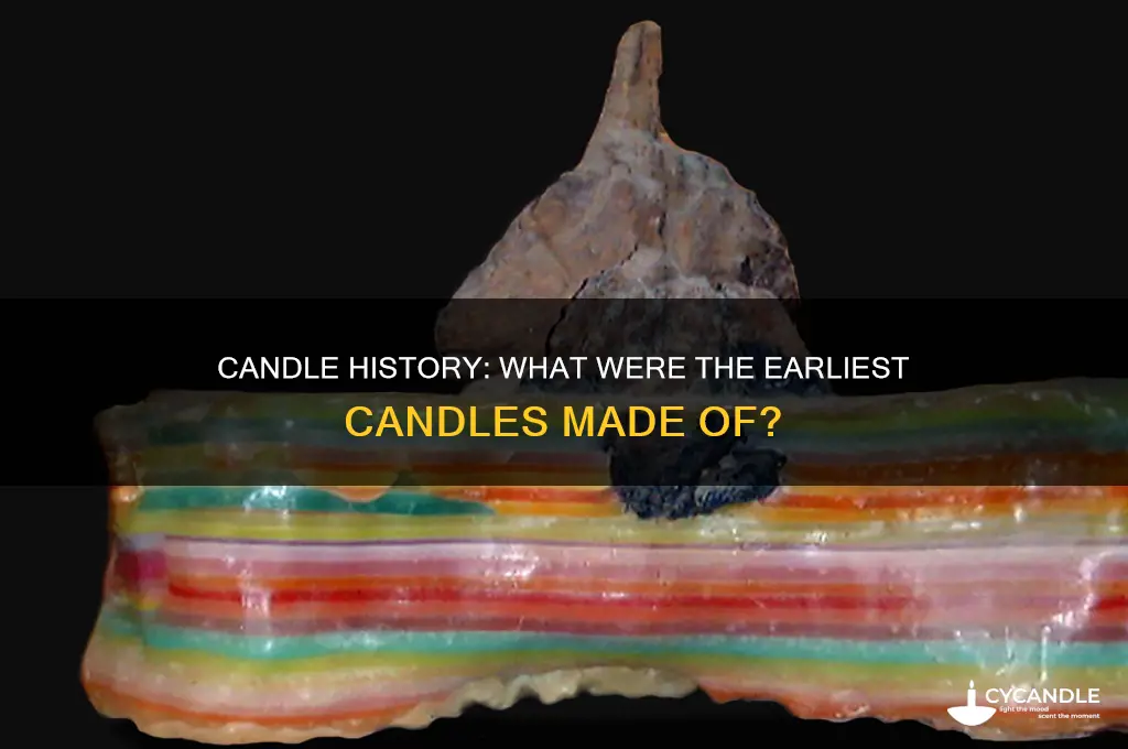 what were the first candles made of