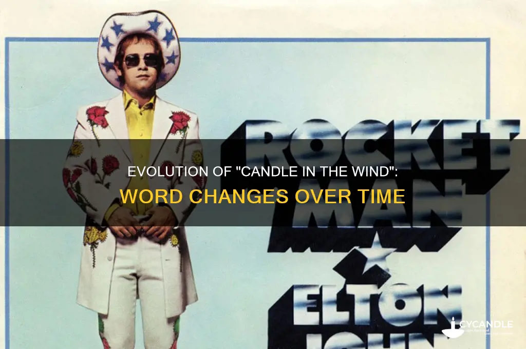 what were the word changes to candle in the wind
