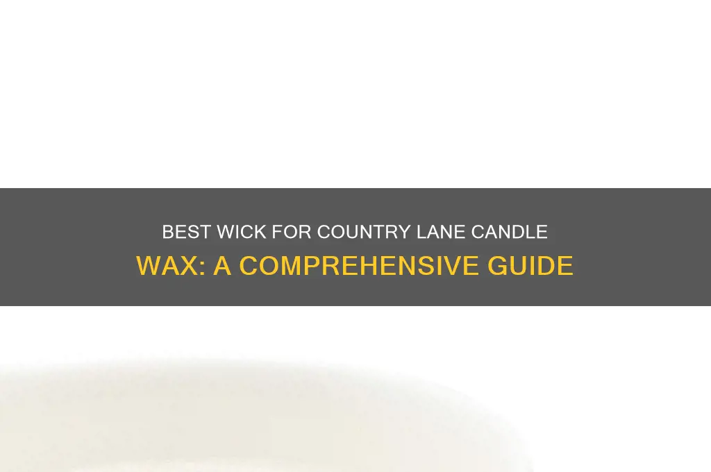 what wick is best for country lane candle making wax