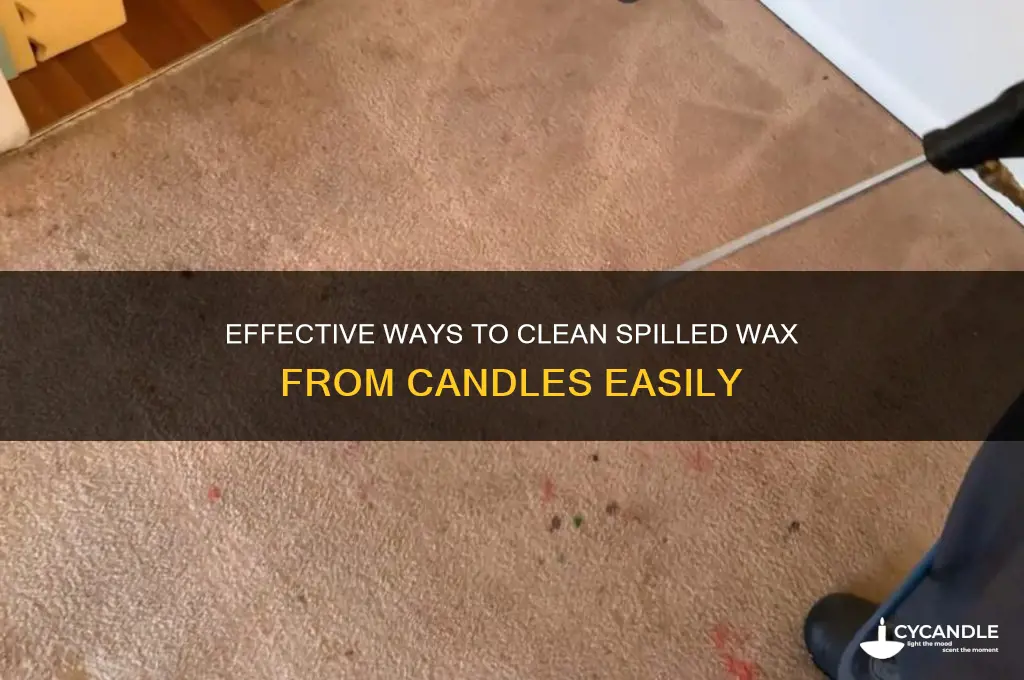 what will clean spilled wax candle