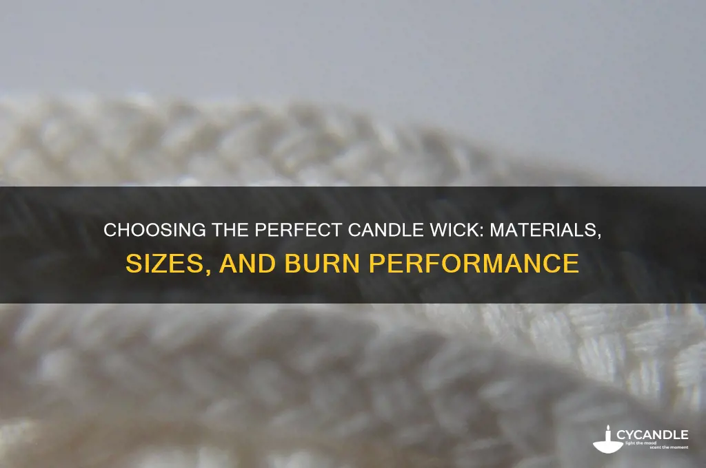 what works for a candle wick