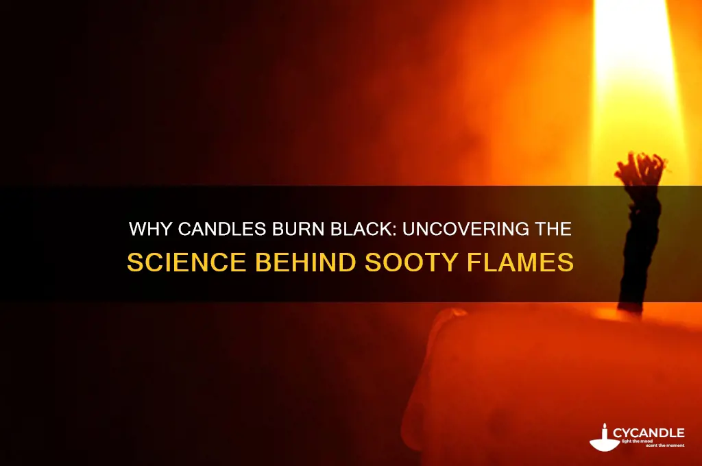 when a candle burns black