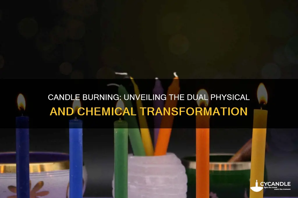 when a candle burns both physical and chemical change